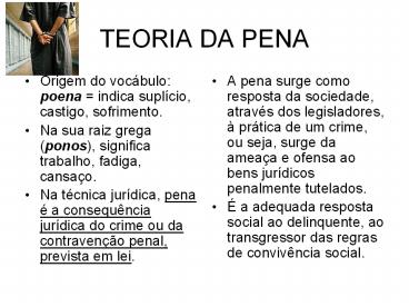 TEORIA DA PENA
