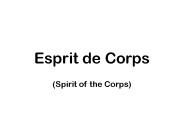 Esprit de Corps