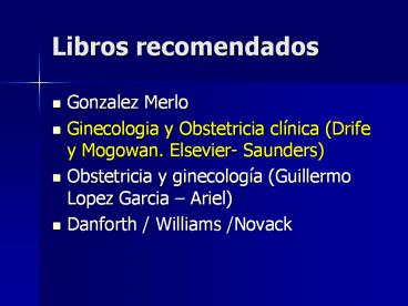 Libros recomendados