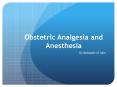 Obstetric Analgesia and Anesthesia PowerPoint PPT Presentation