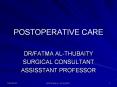 POSTOPERATIVE CARE PowerPoint PPT Presentation