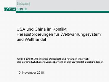 USA und China im Konflikt Herausforderungen f