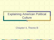 Explaining American Political Culture