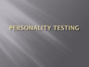 Personality Testing