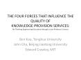 THE FOUR FORCES THAT INFLUENCE THE QUALITY OF KNOWLEDGE PROVISION SERVICES: Re-Thinking Engineering Education through a Law-Professor PowerPoint PPT Presentation