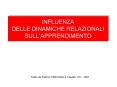 INFLUENZA DELLE DINAMICHE RELAZIONALI SULL PowerPoint PPT Presentation