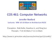 COS 461: Computer Networks