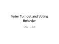 Voter Turnout and Voting Behavior PowerPoint PPT Presentation