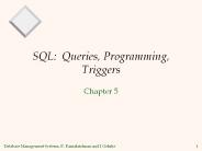 SQL: Queries, Programming, Triggers