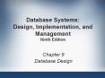 Database Systems: Design, Implementation, and Management Ninth Edition PowerPoint PPT Presentation