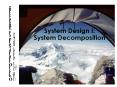 System Design I: System Decomposition PowerPoint PPT Presentation