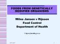 FOODS FROM GENETICALLY MODIFIED ORGANISMS PowerPoint PPT Presentation
