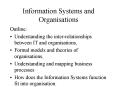 Information Systems and Organisations PowerPoint PPT Presentation