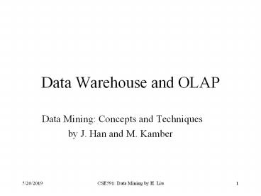 Data Warehouse and OLAP