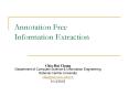 Annotation Free Information Extraction PowerPoint PPT Presentation