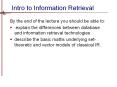 Intro to Information Retrieval PowerPoint PPT Presentation