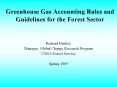 Greenhouse Gas Accounting Rules and Guidelines for the Forest Sector PowerPoint PPT Presentation