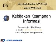 KEAMANAN SISTEM INFORMASI