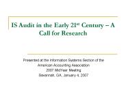 IS Audit in the Early 21st Century 