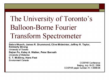 The University of Toronto