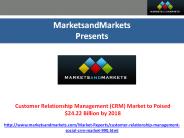 Customer Relationship Management (CRM) Market