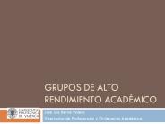 GRUPOS DE ALTO RENDIMIENTO ACAD