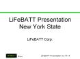 LiFeBATT Presentation New York State  LiFeBATT Corp. PowerPoint PPT Presentation