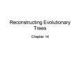 Reconstructing Evolutionary Trees PowerPoint PPT Presentation
