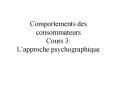 Comportements des consommateurs Cours 3: L PowerPoint PPT Presentation