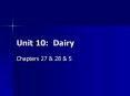 Unit 10: Dairy PowerPoint PPT Presentation