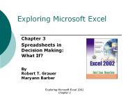 Spreadsheets in Decision Making: What If?