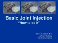Basic Joint Injection  PowerPoint PPT Presentation