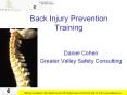 Back Injury Prevention Training PowerPoint PPT Presentation