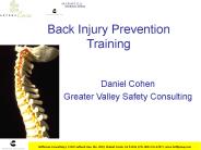 Back Injury Prevention Training
