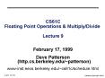 CS61C Floating Point Operations PowerPoint PPT Presentation