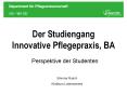 Der Studiengang Innovative Pflegepraxis, BA PowerPoint PPT Presentation
