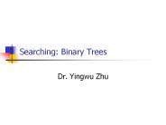 Searching: Binary Trees