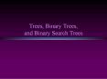 Trees, Binary Trees, and Binary Search Trees PowerPoint PPT Presentation