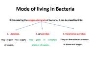 Mode of living in Bacteria