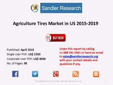 Agriculture Tires Market in US 2015-2019