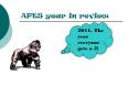 APES year in review PowerPoint PPT Presentation