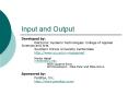 Input and Output PowerPoint PPT Presentation