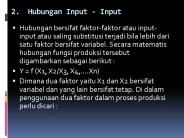 Hubungan Input - Input