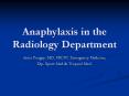 Anaphylaxis in the Radiology Department PowerPoint PPT Presentation