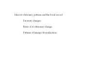 Macroevolutionary patterns and the fossil record