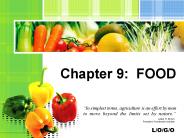 Chapter 9: FOOD