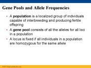 Gene Pools and Allele Frequencies