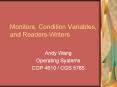 Monitors, Condition Variables, and Readers-Writers PowerPoint PPT Presentation