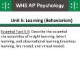 Unit 5: Learning (Behaviorism) PowerPoint PPT Presentation