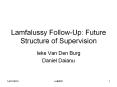 Lamfalussy Follow-Up: Future Structure of Supervision PowerPoint PPT Presentation